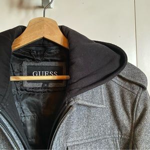 Guess military jacket with hood, medium